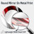Sikai Red Black Infinite Ripples I - Waves Unique Mirror, Modern Large Round Wall Mirror, Printed Metal Art-1975244837
