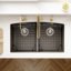 Ensemble d'évier de cuisine à double cuve 50/50 Karran Quartz 32-1 / 2 "X 19-1 / 2"-50597902