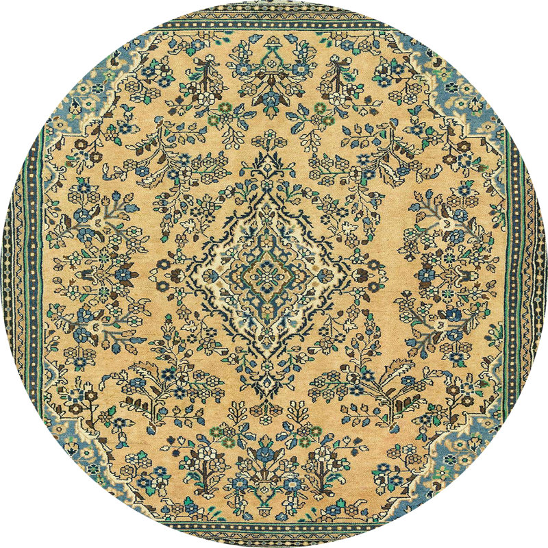 Tapis abstrait moderne 2801, Rond 3 pi