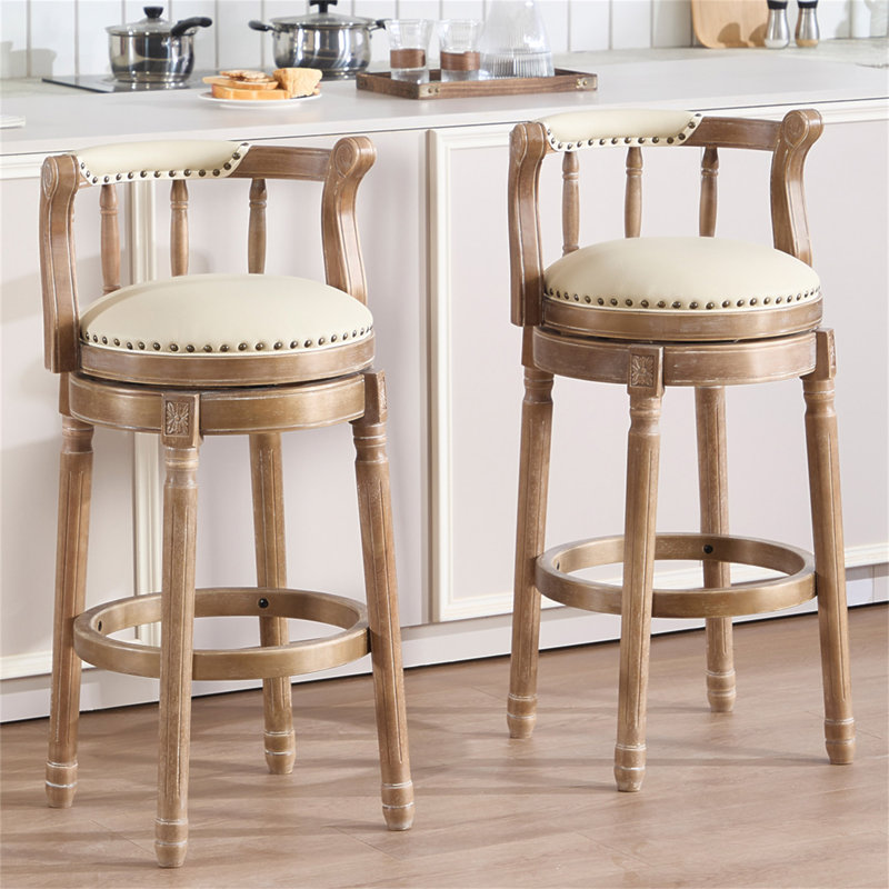 Tabourets de bar à hauteur d'assise en bois de 29,5 po (1 pièce)