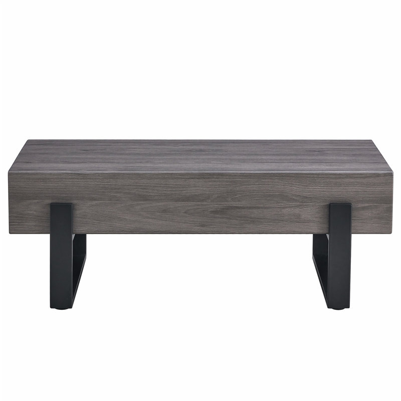 Nuhamin Coffee Table, Gray, 17.3" H x 47.2" L x 23.6" W