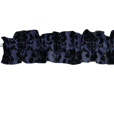 Floral Poplin Damask Curtain Sleeve Topper Window Valance