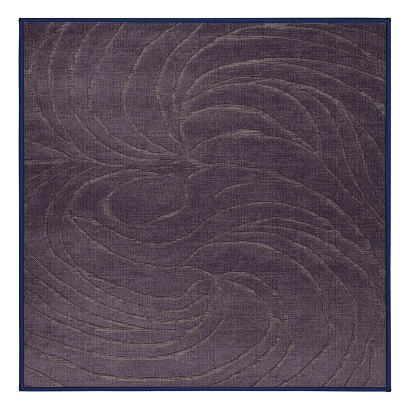 Tapis mauve lavable à la machine, Carré 5 pi