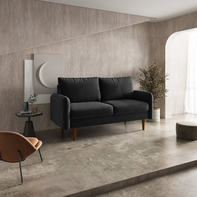 Causeuse Anacapa, Velours noir