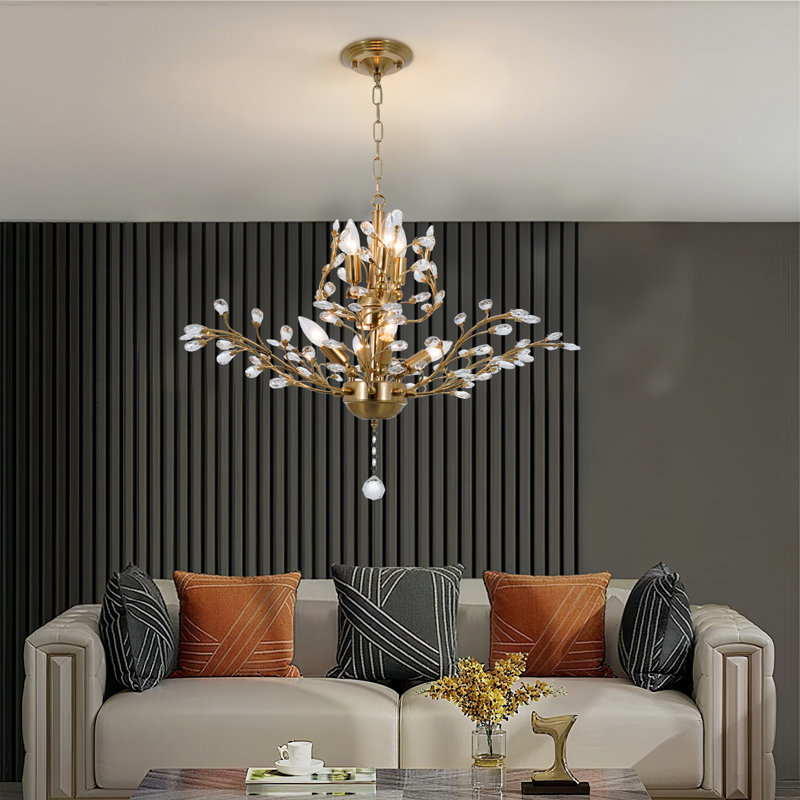 Lustre 29 branches en cristal 29,5 pouces