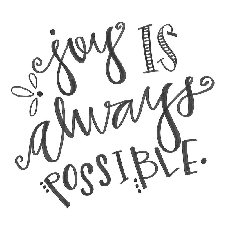 " Joy Is Always Possible 2 ", 12" H x 12" W  