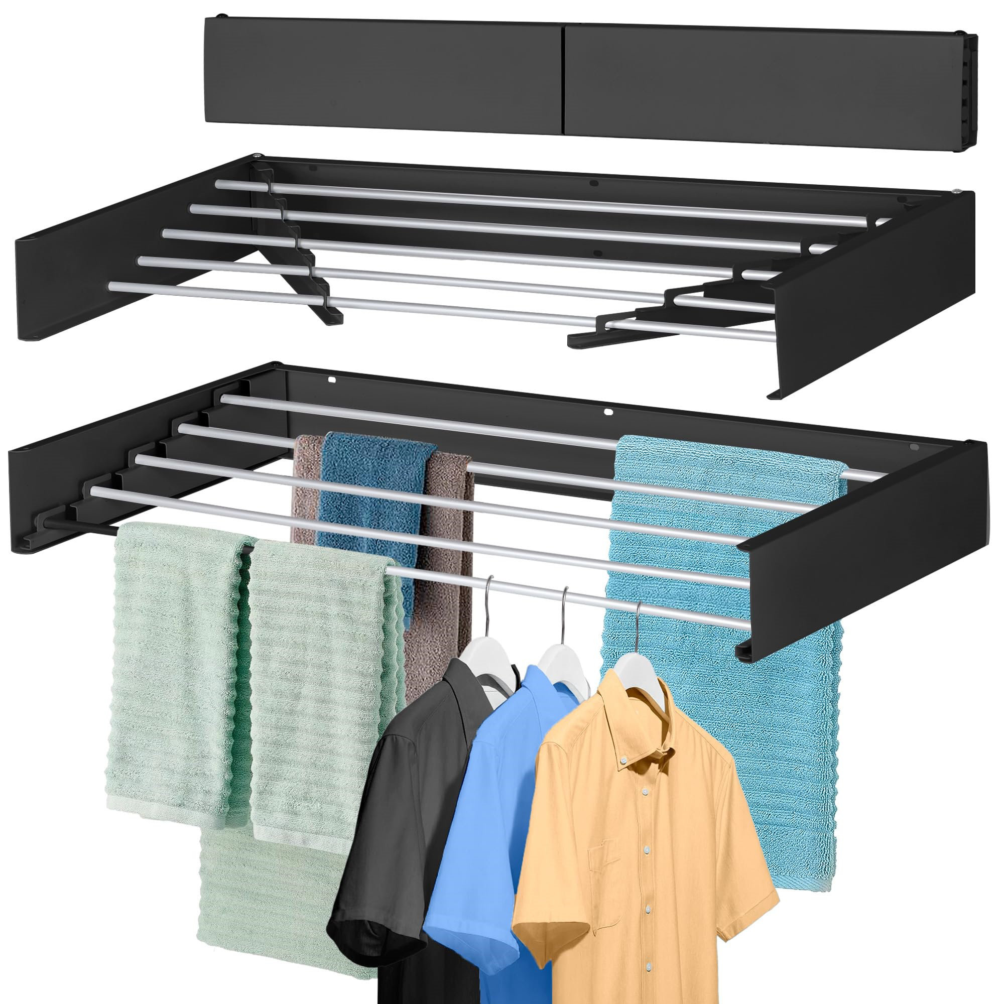 Wall Mounted Clothes Rack Rebrilliant Drying Rack Wayfair