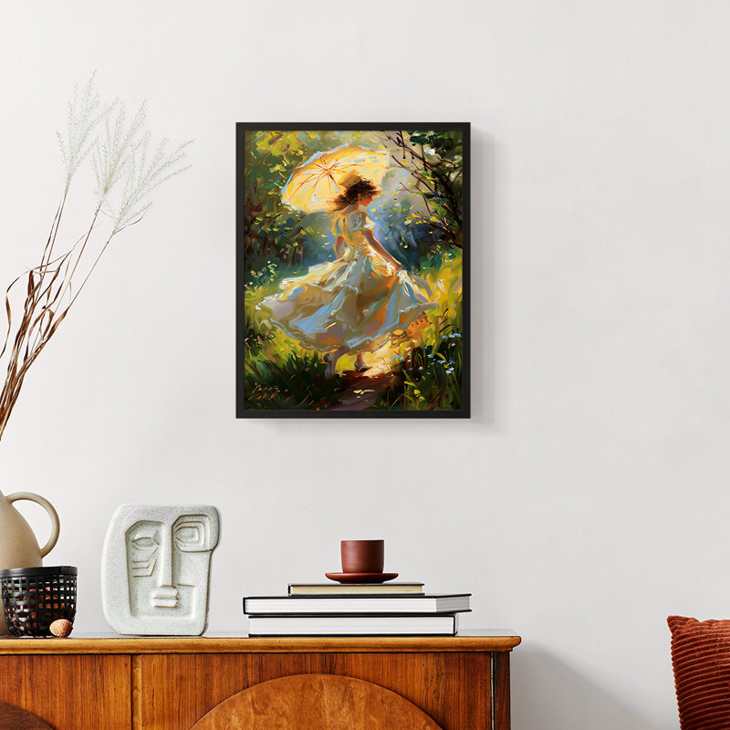 WOMEN Series CMVI  -Premium Framed Print -Ready to Hang - No Nails Required, Black, 11" H x 9" W