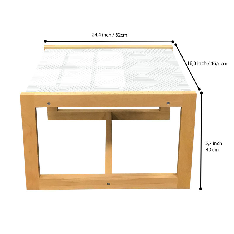 Table basse East Urban Home Abstract, H 15,75 po x L 18,31 po x l 24,4 po