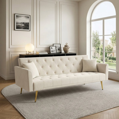44.5" Modern Accent Chair with Ottoman, Living Room & Bedroom Reading Chair