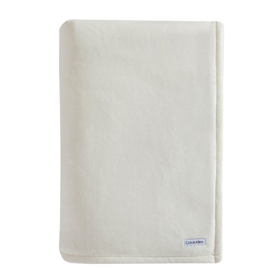 Calvin Klein Core Plush Solid Reversible Blanket