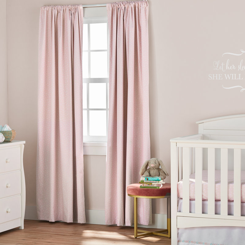 Panneau de rideau simple occultant et isolant Pixie Fox, Rose, L 52 po x L 95 po