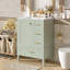 Meuble-lavabo de 24,8 po avec lavabo en céramique, armoire autoportante moderne avec porte à fermeture en douceur, tiroir profond, tiroir peu profond et tiroir large pour un rangement peu encombrant-126233168