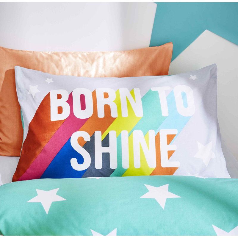 Born To Shine Duvet Cover Set, Double Duvet Cover + 2 Standard Pillowcases