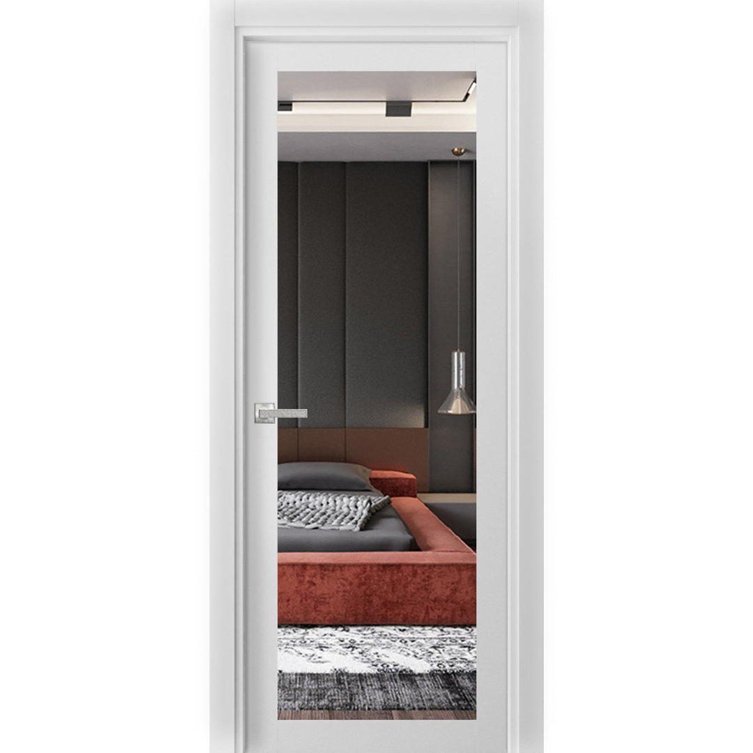 Lucia Mirrored Glass Solid Wood Standard Door SARTODOORS 