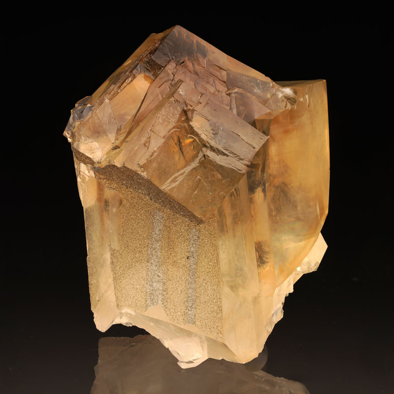 Calcite dorée avec quartz Druzy