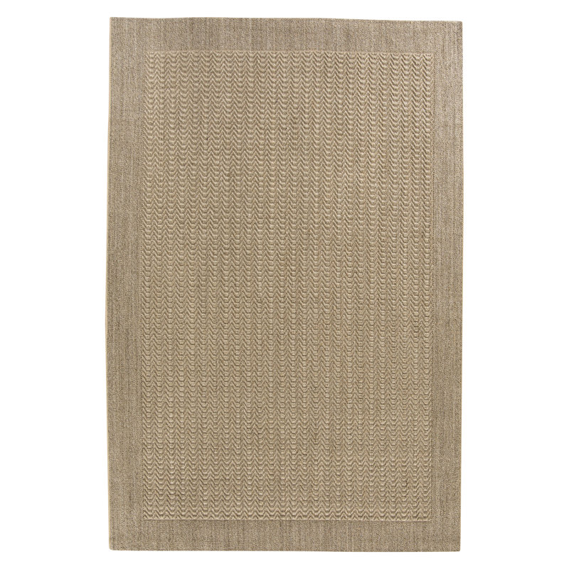 Tapis en jute et sisal sable du désert Merryman, Rectangle 9 pi 6 po x 13 pi