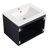24'' Bathroom Vanity With Ceramics Sink & Soft-Close Cabinet Door - Modern Black Wall Mounted Design