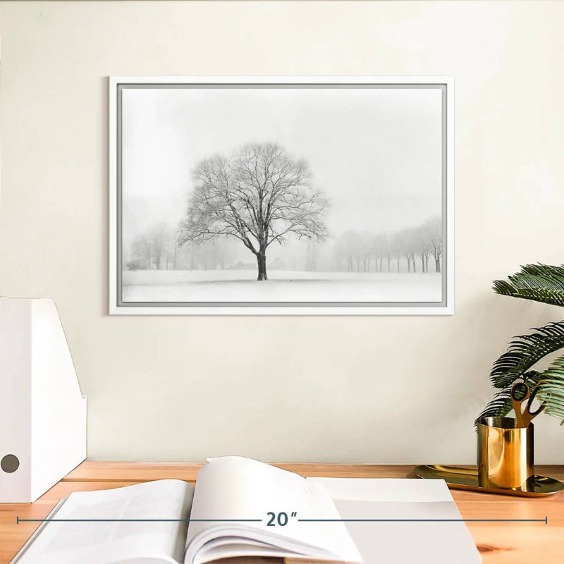 Debout seul, Cadre flottant blanc, 13 po x 9 po