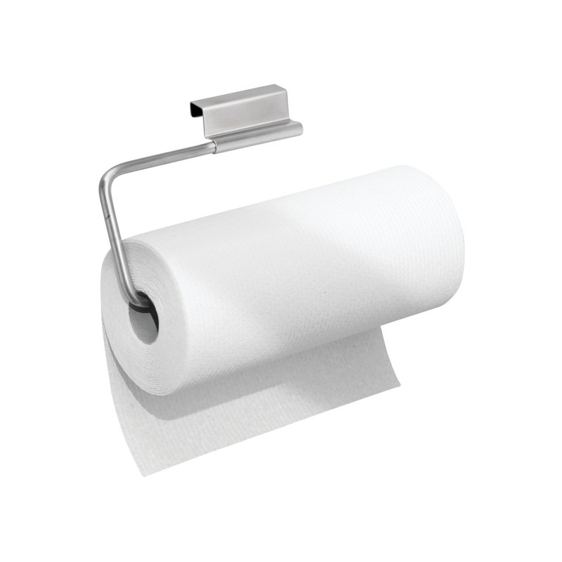 Stainless Steel Over-Cabinet Paper Towel Holder with Foam Backing