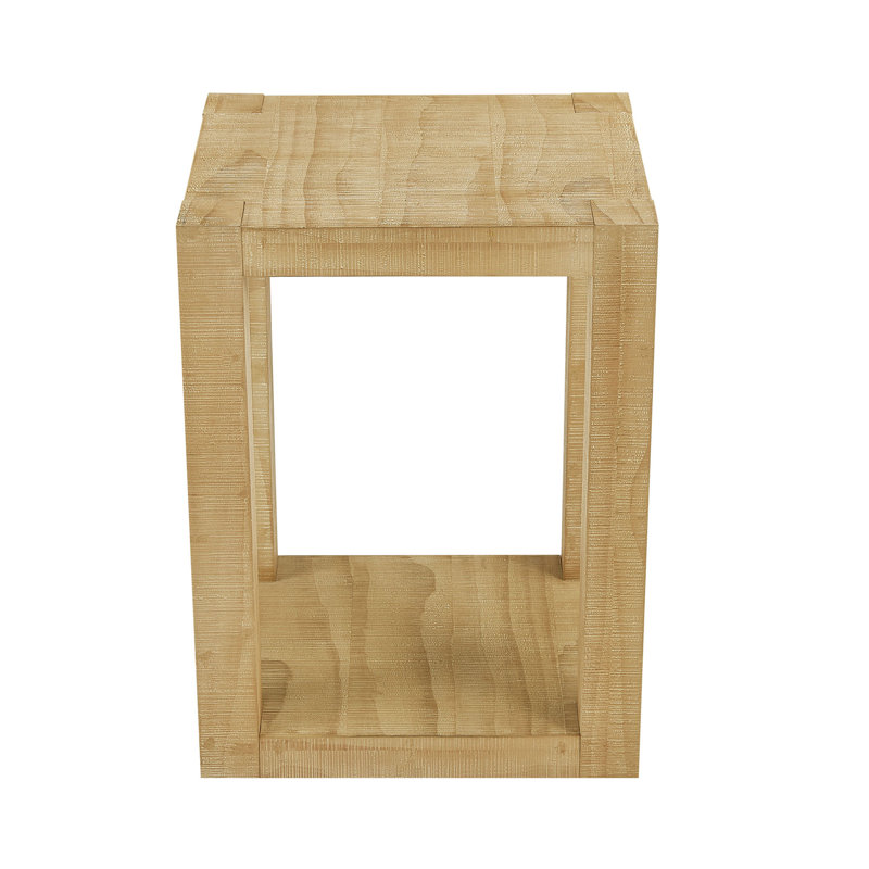 Table d'appoint de 14 pouces, table basse rectangulaire en panneau de fibres à densité moyenne pour le salon, chambre à coucher, table de bout au design moderne