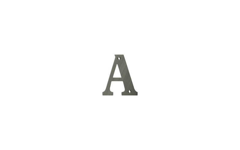 Deltana RL4A-15A 4" Residential Letter A; Antique Nickel Finish