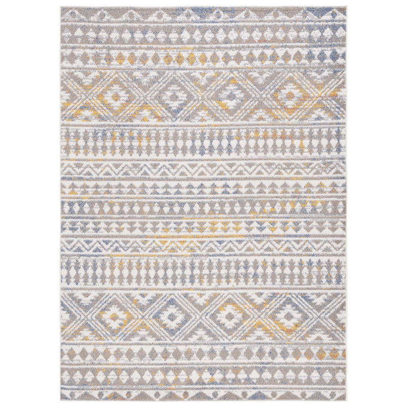 Tapis à motif géométrique Fawcette Performance, Rectangle 8 pi x 10 pi