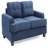 Chic Transitional Loveseat In Navy Blue-168089961
