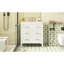 Ensemble de meuble-lavabo simple 30 po avec 3 tiroirs, meuble-lavabo autoportant avec cadre en bois massif 30 po, blanc-189026330