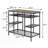 Oak and Black Kitchen Island