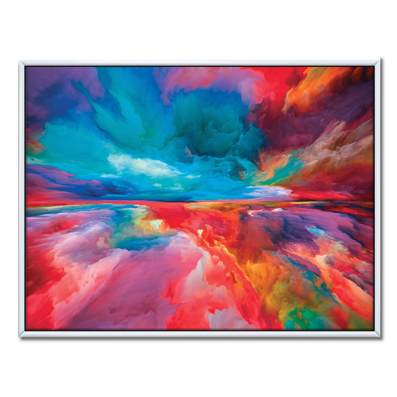 «Horizon», impression sur toile, Toile blanche encadrée, H 24 po x l 32 po x P 1 po