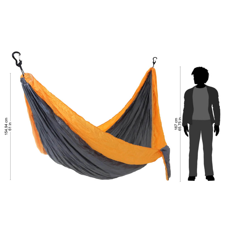Hamac de camping Woodson, Gris / jaune, Simple