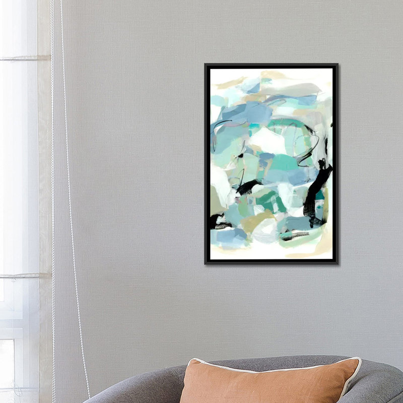 « doux spring iv », impression sur toile, H 26 po x l 18 po x P 1,5 po, Toile avec cadre noir, Pas de tapis