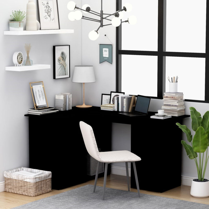 Abdirizaq Corner Computer Desk, Black