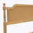 Traditional Style Rattan King Size Bed Frame,No Box Spring Needed,Antique Walnut-1372140696-1372140702