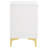 2-Drawer Rectangular Nightstand With Glam Gold Accents And Spacious Storage, For Modern And Mid-Century Décor.-29926674