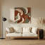 Art abstrait en métal brun 6 formes abstraites
