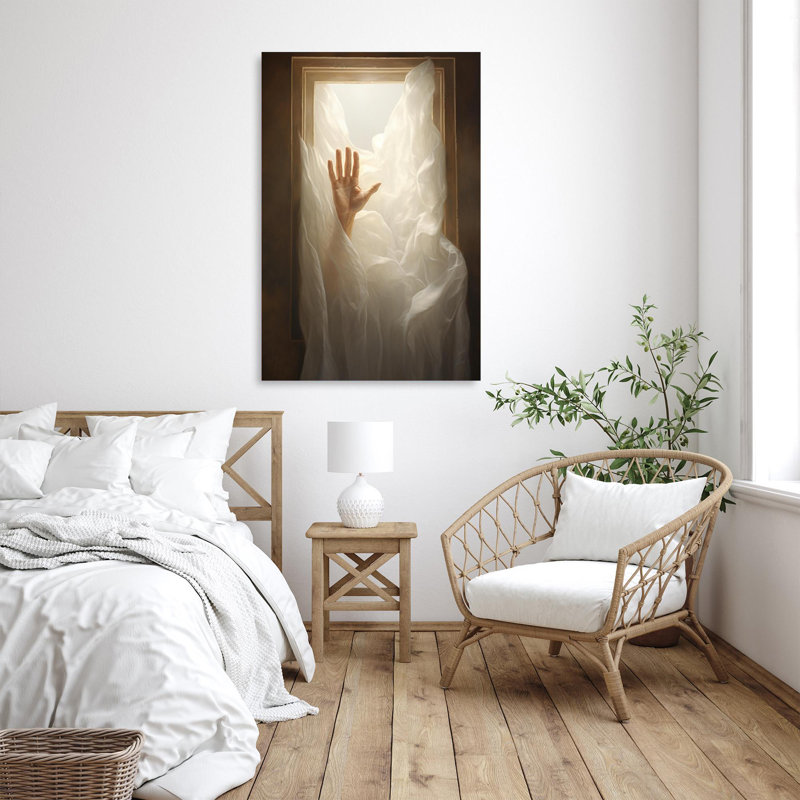 Jesus Hand - 1 pièce, reproduction d'art graphique sur toile tendue, H 20 po x l 16 po x P 1,25 po