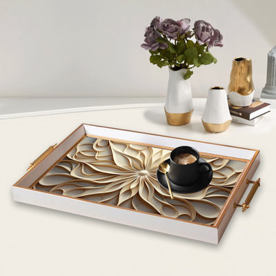 Élégant plateau en verre de 19,7 po x 11,4 po x 1,4 po | Fabrication 100% verre durable | Facile à nettoyer avec un chiffon humide | Idéal pour le service, la présentation décorative et l'organisation | Ajout élégant à la décoration intérieure