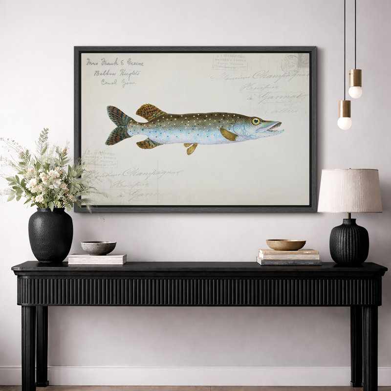 Illustration nautique de tacheté tacheté, photos de salon bord de mer, impression sur toile encadrée et giclée sur toile.