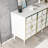 Elegant White and Gold Console Table, Modern Design, 100% Melamine Coated Particle Board, Thickness: 0.7 inches | Glamorous Geometric Style, Perfect for Entryway or Living Room-1907587322