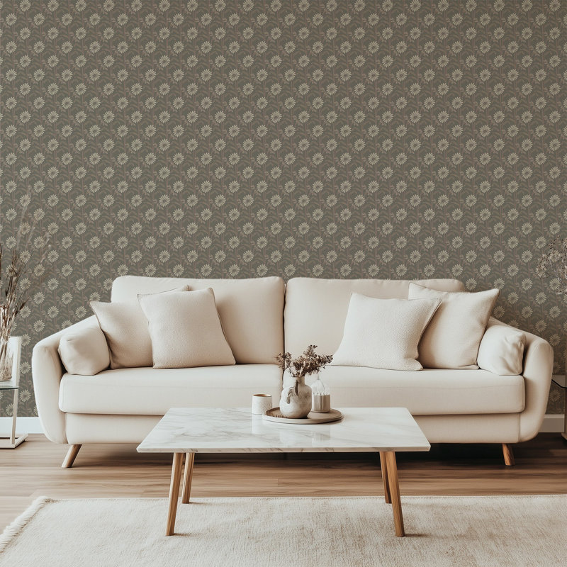 Woodland Bloom - Floral Wallpaper, Umber, Non-pasted, Paper