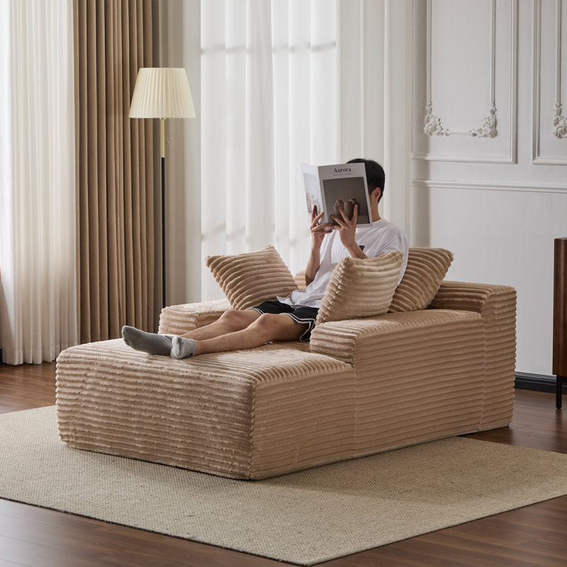 Méridienne surdimensionnée surdimensionnée Cozy Cloud Couch, Beige