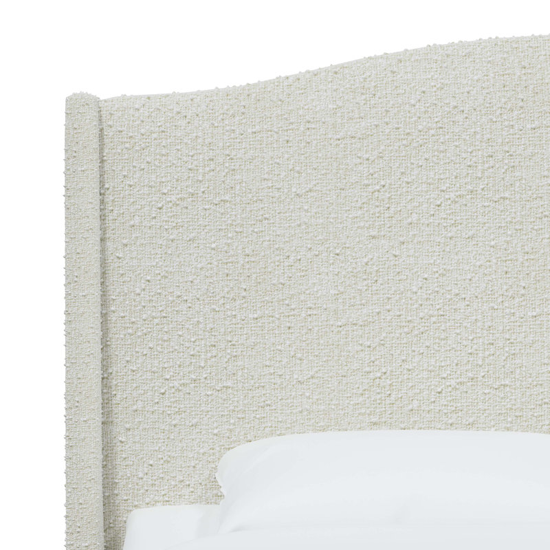 Lit plateforme tapissier Allis, Très grand, Boucle neige classique