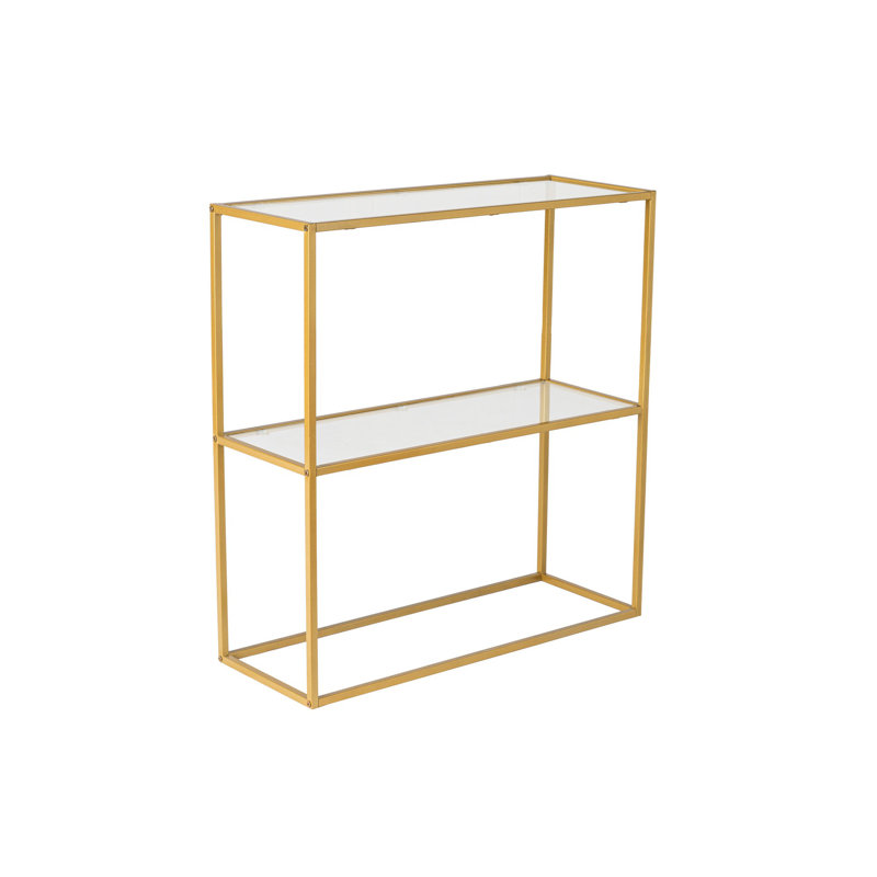 80cm Glass Top Console Table, Gold