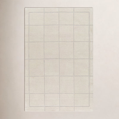 Mallory Hand-Woven Pearl Geometric Rug