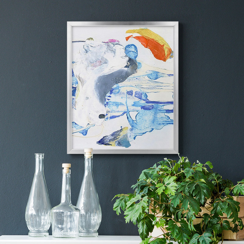 Evidence II Premium Framed Canvas - Ready to Hang, 24" H x 20" W, Silver