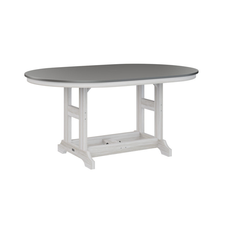 Table de salle à manger Berlin Classic, Acier inoxydable martelé, Coquillage