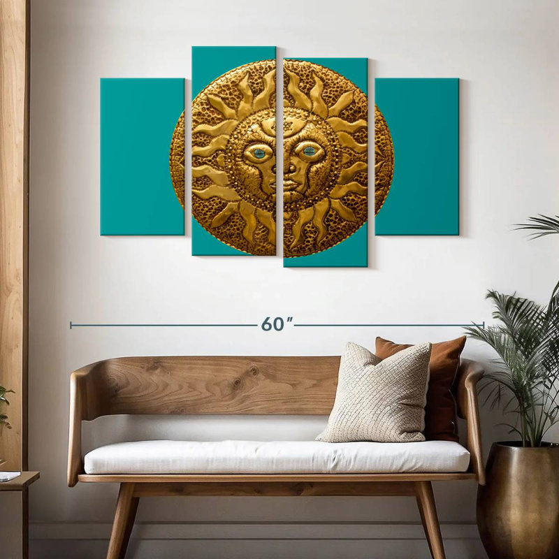 Adella Golden Sun Symbol, 32'' H x 52'' W