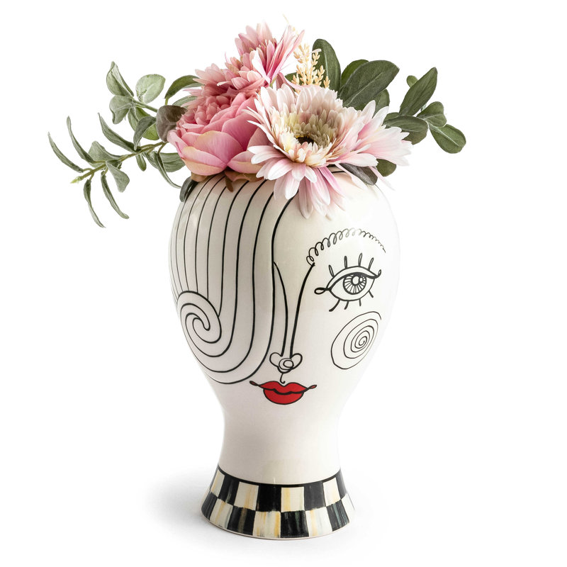 Doodles Lady Head Vase